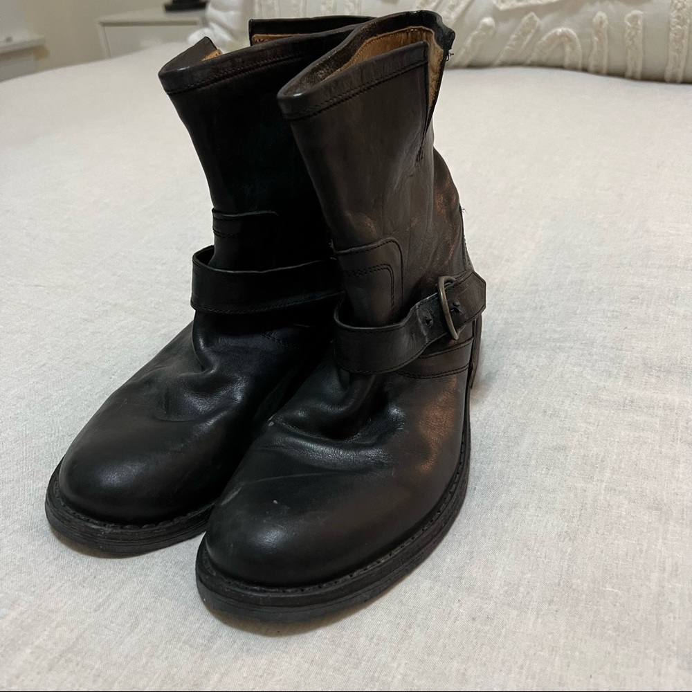 Fiorentini Baker Side Zip Buckle Ankle Boots Womens EUR 40.5
